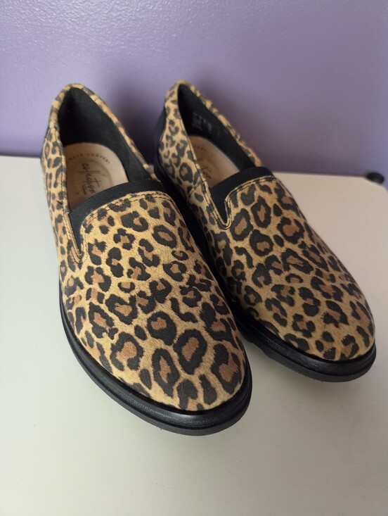 Clarks Shoes - Clarks Leopard Print Slip-On Loafers